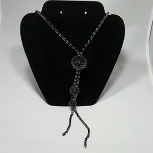 Gun metal necklace